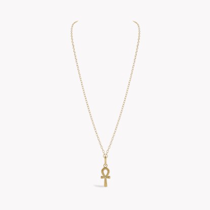 Ankh Cross Opal Pendant Charm