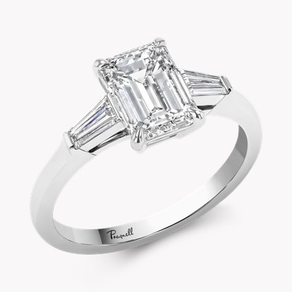 Regency 1.70ct Emerald Cut Diamond Ring in Platinum