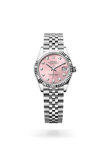 Datejust 31 * Oyster, 31 mm, Oystersteel and white gold with a Bright black Fluted bezel and Oyster, three-piece solid links bracelet