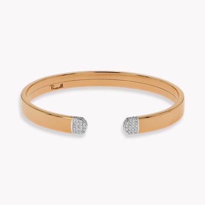 Plain Polished 0.26ct Diamond Open Bangle