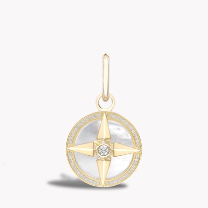 Diamond Pendant Charm in 18ct Yellow Gold