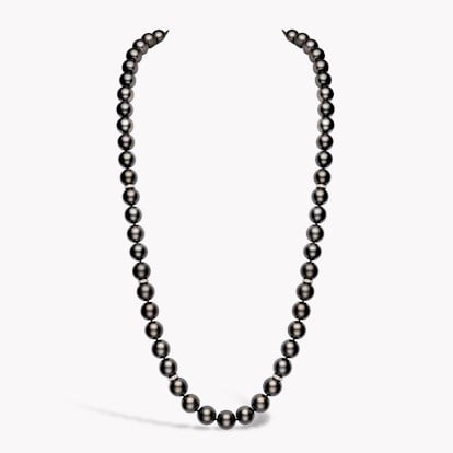 Black Tahitian Pearl Necklace in 18ct Rose Gold