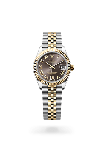 Datejust 31 * Oyster, 31 mm, Oystersteel and yellow gold with a Silver set with diamonds Fluted bezel and Oyster, three-piece solid links bracelet