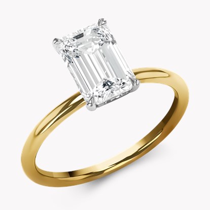 Classic 2.01ct Diamond Solitaire Ring - Emerald Cut in Platinum