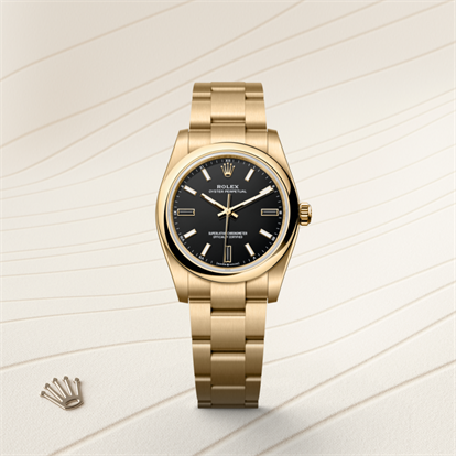 Oyster Perpetual 34, Oyster, 34 mm, yellow gold watch