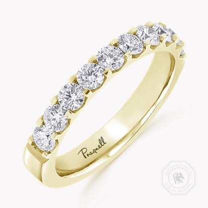 Brilliant Cut Diamond Half Eternity Ring 1.50ct in 18ct Yellow Gold
