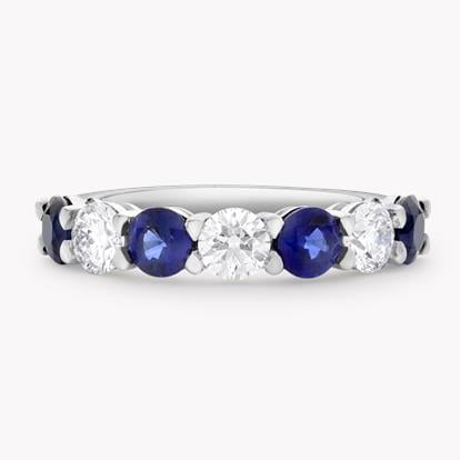 Seven Stone Sapphire and Diamond Ring