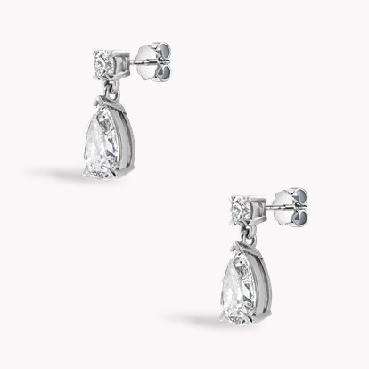 Pear Shaped 2.05ct Diamond Drop Earrings