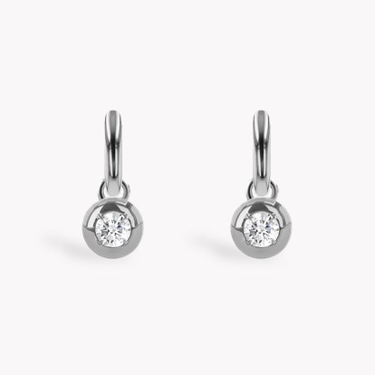 Skimming Stone 0.30ct Botswana Diamond Drop Hoop Earrings