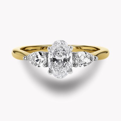 Classic 0.80ct Oval Cut Three Stone Ring