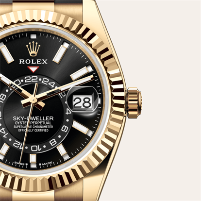 Sky-Dweller, Oyster, 42 mm, yellow gold watch