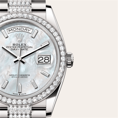 Day-Date 36, Oyster, 36 mm, white gold and diamonds watch