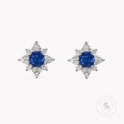 Star Struck Sapphire Stud Earrings 0.59ct in 18ct White Gold