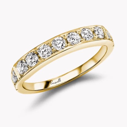 Antrobus 0.52ct Diamond Half Eternity Ring - 1.5mm Width in 18ct Yellow Gold