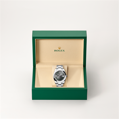 Datejust 41, Oyster, 41 mm, Oystersteel watch inside presentation box