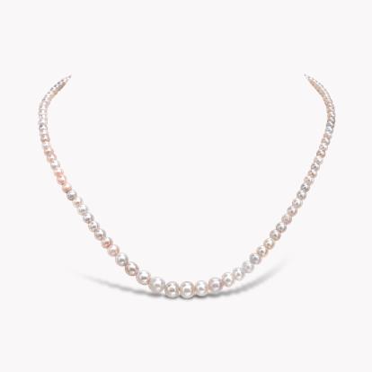 Belle Époque Natural Pearl Necklace 0.78ct in Platium