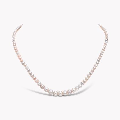 Belle Époque Natural Pearl Necklace 0.78ct in Platium