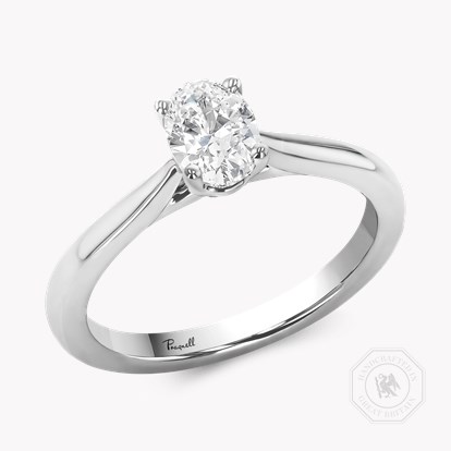 Gaia 0.62ct Oval Diamond Solitaire Ring In Platinum