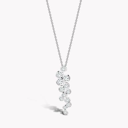Bubbles Diamond Drop Pendant 3.05ct in 18ct White Gold