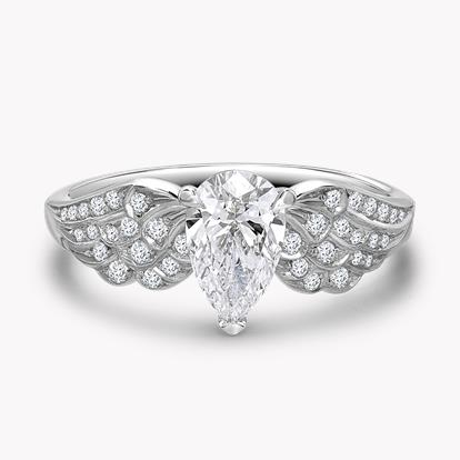 Tiara Pear Cut Diamond Ring 0.91ct in Platinum