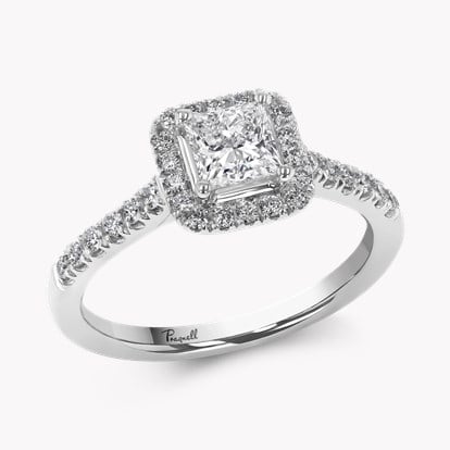 Celestial 0.59ct Princess Cut Diamond Cluster Ring in Platinum