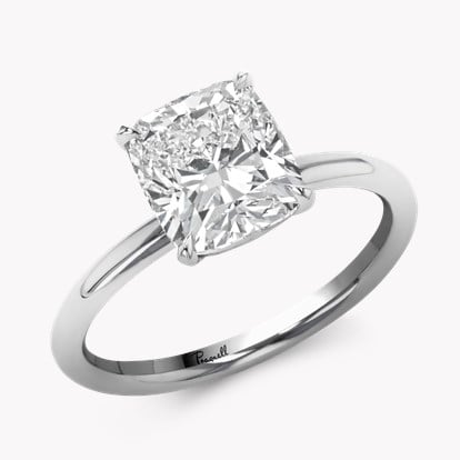 Cushion Cut 2.50ct Diamond Solitaire Ring in Platinum
