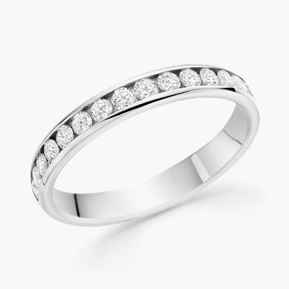 Brilliant Cut Diamond Half Eternity Ring 0.45ct in Platinum