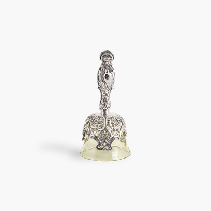 Victorian Silver and Glass Handbell