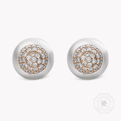 South Sea Pearl Earrings 2.99ct in Rose Gold