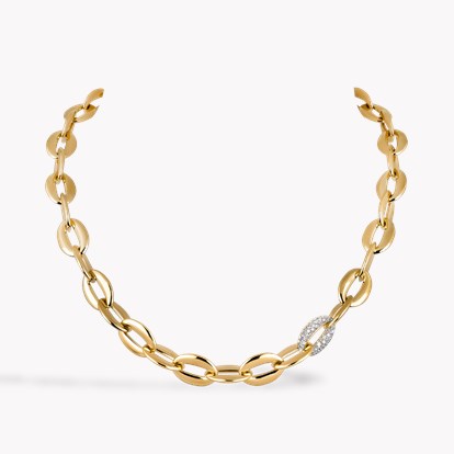 Valkyrie 1.193ct Diamond Oval Chain Link Small Necklace