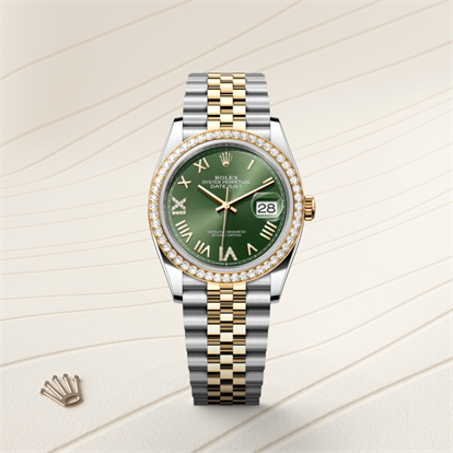 Datejust 36, Oyster, 36 mm, Oystersteel, yellow gold and diamonds watch