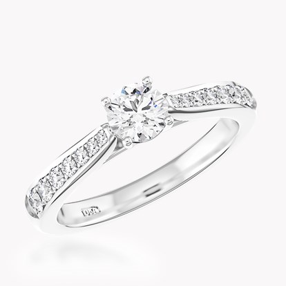 0.30ct Diamond Solitaire Ring Platinum Celestial Setting