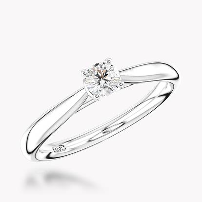 0.23ct Diamond Solitaire Ring Platinum Gaia Setting