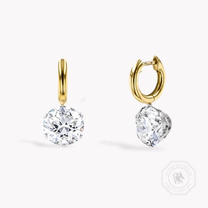 Old Cut 4.56ct Diamond Drop Earrings