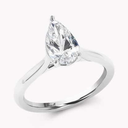 Gaia 1.23ct Pear Shaped Diamond Ring in Platinum