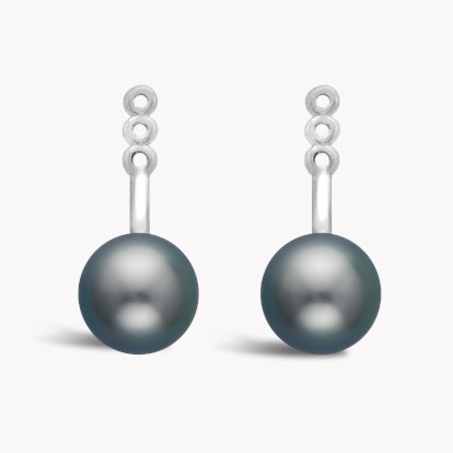 Celia Tahitian Black Pearl Set in 18ct White Gold