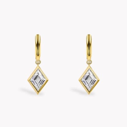 Lozenge Cut 1.27ct Diamond Drop Earrings