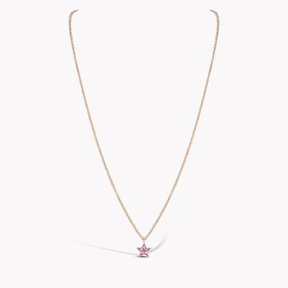RockStar Pink Sapphire Pendant 0.23ct in Rose Gold
