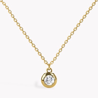 Skimming Stone 0.50ct Diamond Pendant in 18ct Yellow Gold