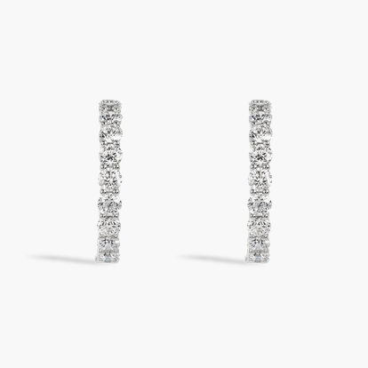 Brilliant Cut 5.25ct Diamond Hoop Earrings