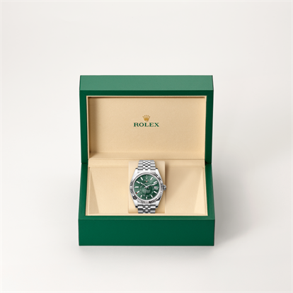 Sky-Dweller, Oyster, 42 mm, Oystersteel and white gold watch inside presentation box