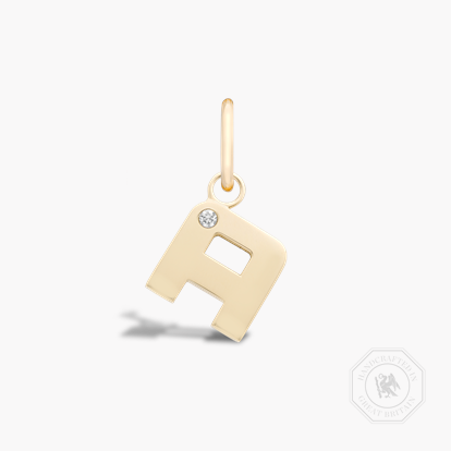 Letter A Diamond Pendant Charm