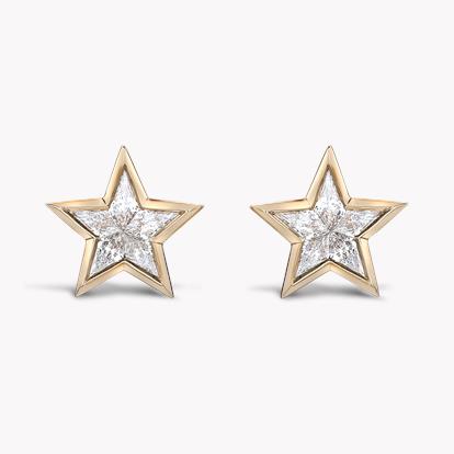 Rockstar Small Diamond Studs in Rose Gold | Pragnell