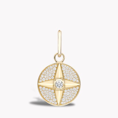 Diamond Pendant Charm in 18ct Yellow Gold