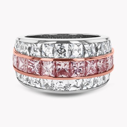 Manhattan 2.79ct Pink Diamond and Diamond Ring in Platinum and 18ct Rose Gold