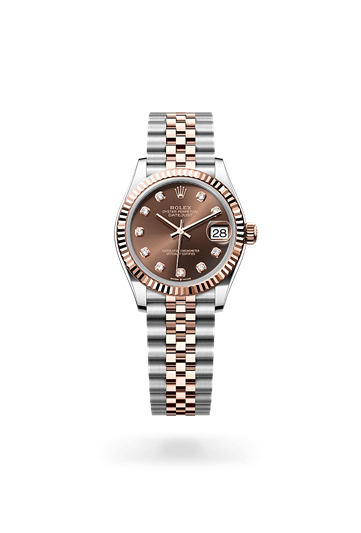 Datejust 31 * Oyster, 31 mm, Oystersteel and Everose gold with a White Fluted bezel and Jubilee, five-piece links bracelet