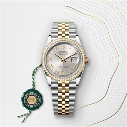 Datejust 36, Oyster, 36 mm, Oystersteel, yellow gold and diamonds watch