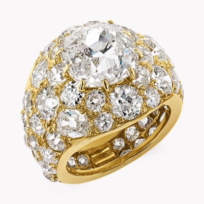 1960s Van Cleef & Arpels Bombe’ Dress Ring 4.20ct in 18ct Yellow Gold