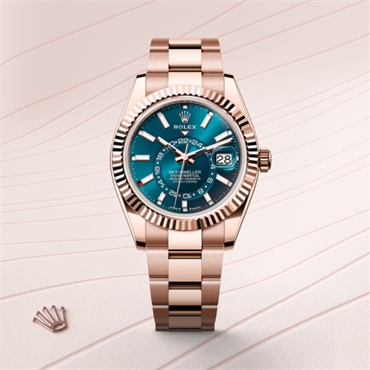 Sky-Dweller, Oyster, 42 mm, Everose gold watch