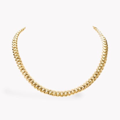 Fusion Long Polished Curb Link Necklace